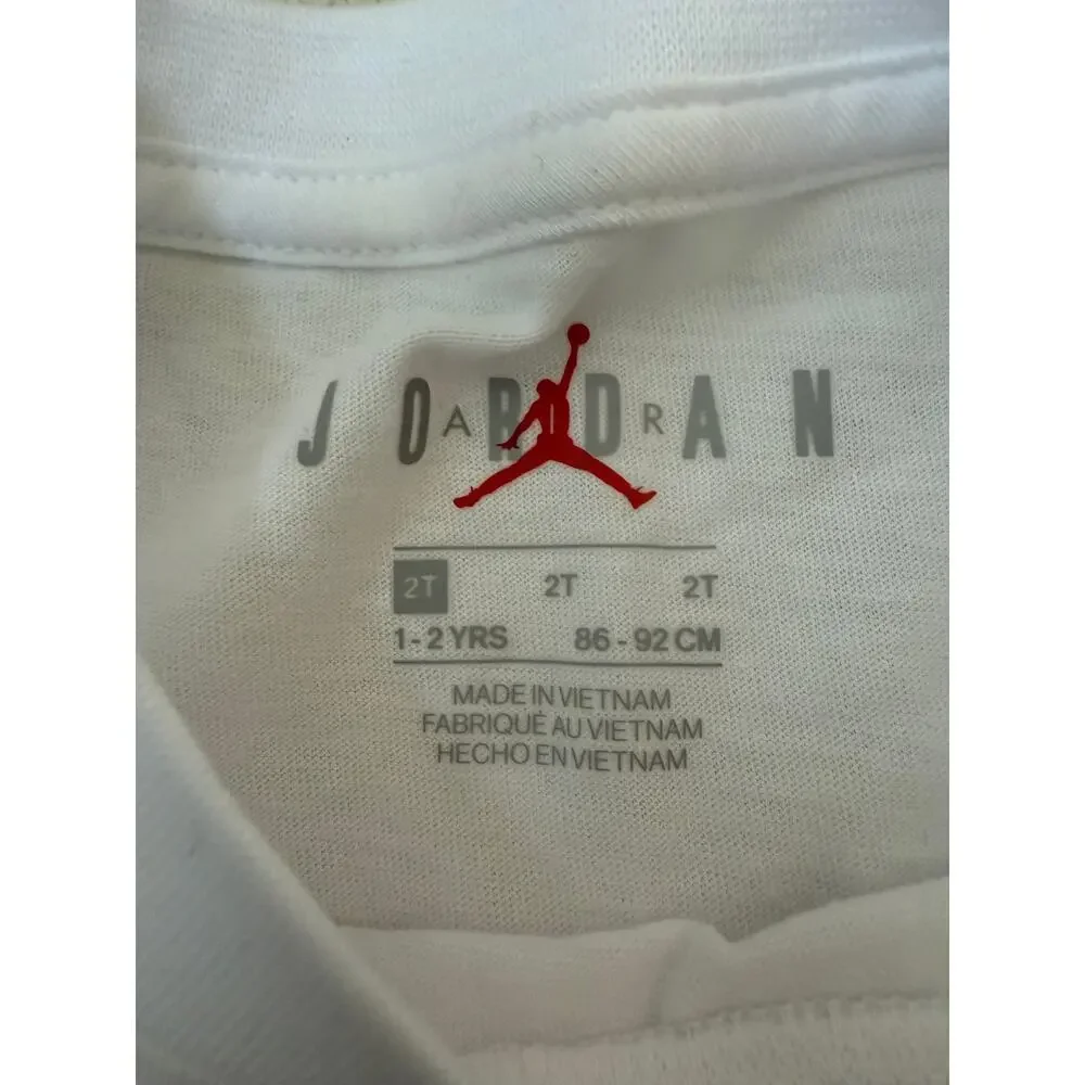 Nike Jordan Baby White Air Mashup Active Tees Size 2T